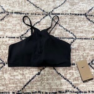 Nike One Keyhole Light Support Padded High-Neck Black Sports Bra